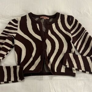 Bailey Rose Zebra Button Down Sweater (Part of a Set)
